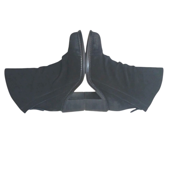 Seychelles Black Suede Ankle Boots Women's Heeled Booties size 7.5 - Picture 2 of 11